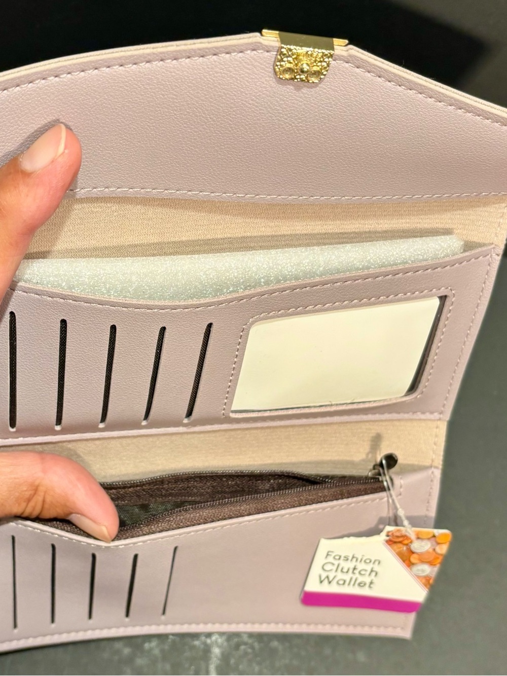 Elegant Pale Pink Fashion Clutch Wallet - Picture 5 of 6